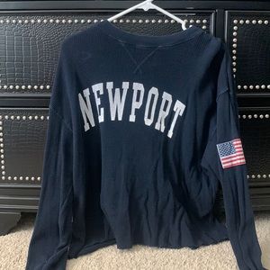 navy newport crew neck